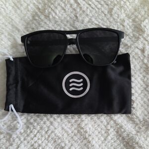 Neven Black Matte Wayfarer Sunglasses with Matching Pouch